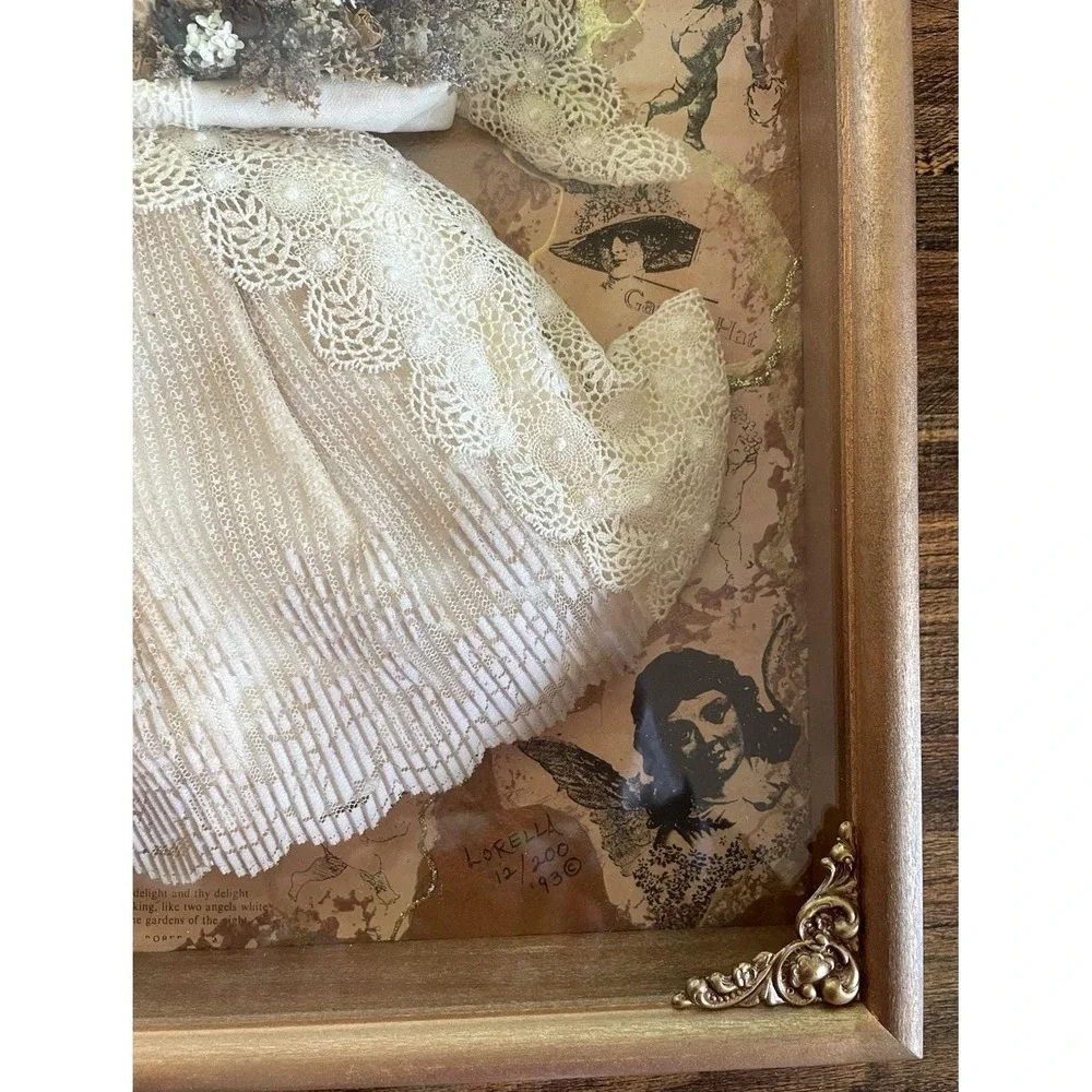 Lorella Collections‎ Garden Angel Shadow Box Victorian Styled Framed Number 12